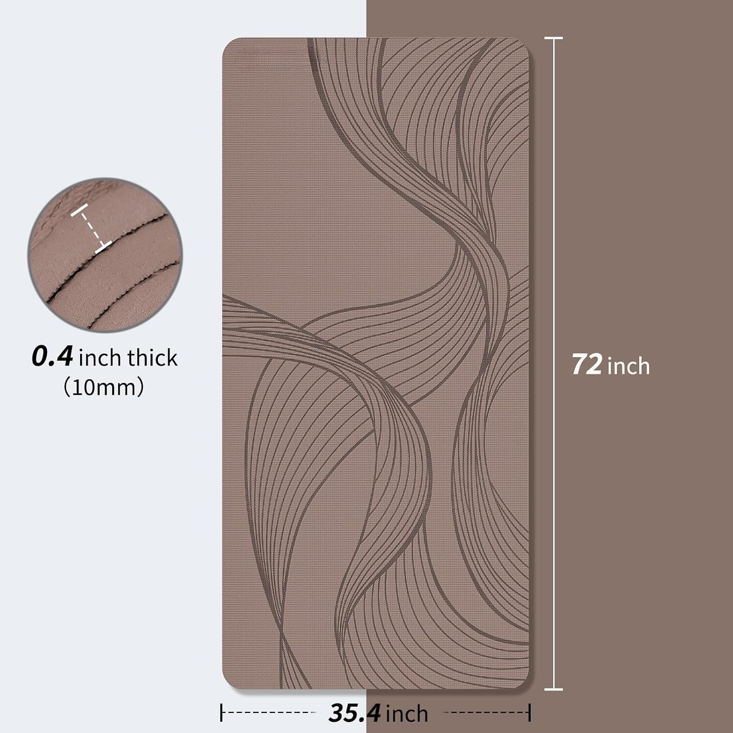 Large Extra Wide Non Slip Yoga Mat