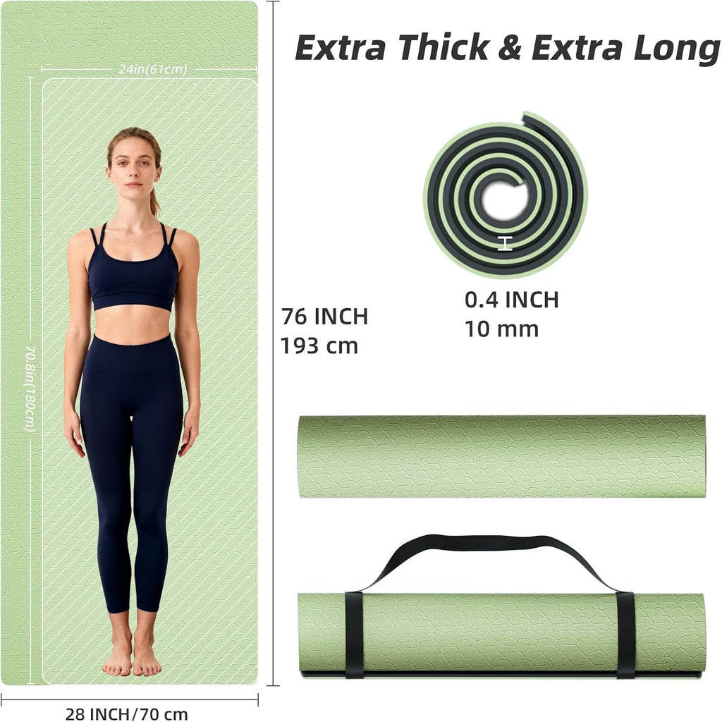 Long TPE Non Slip Extra Thick Yoga Mat