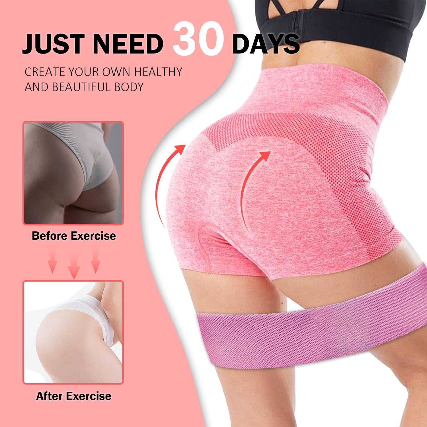 Fabric Long & Short Resistance Bands Set