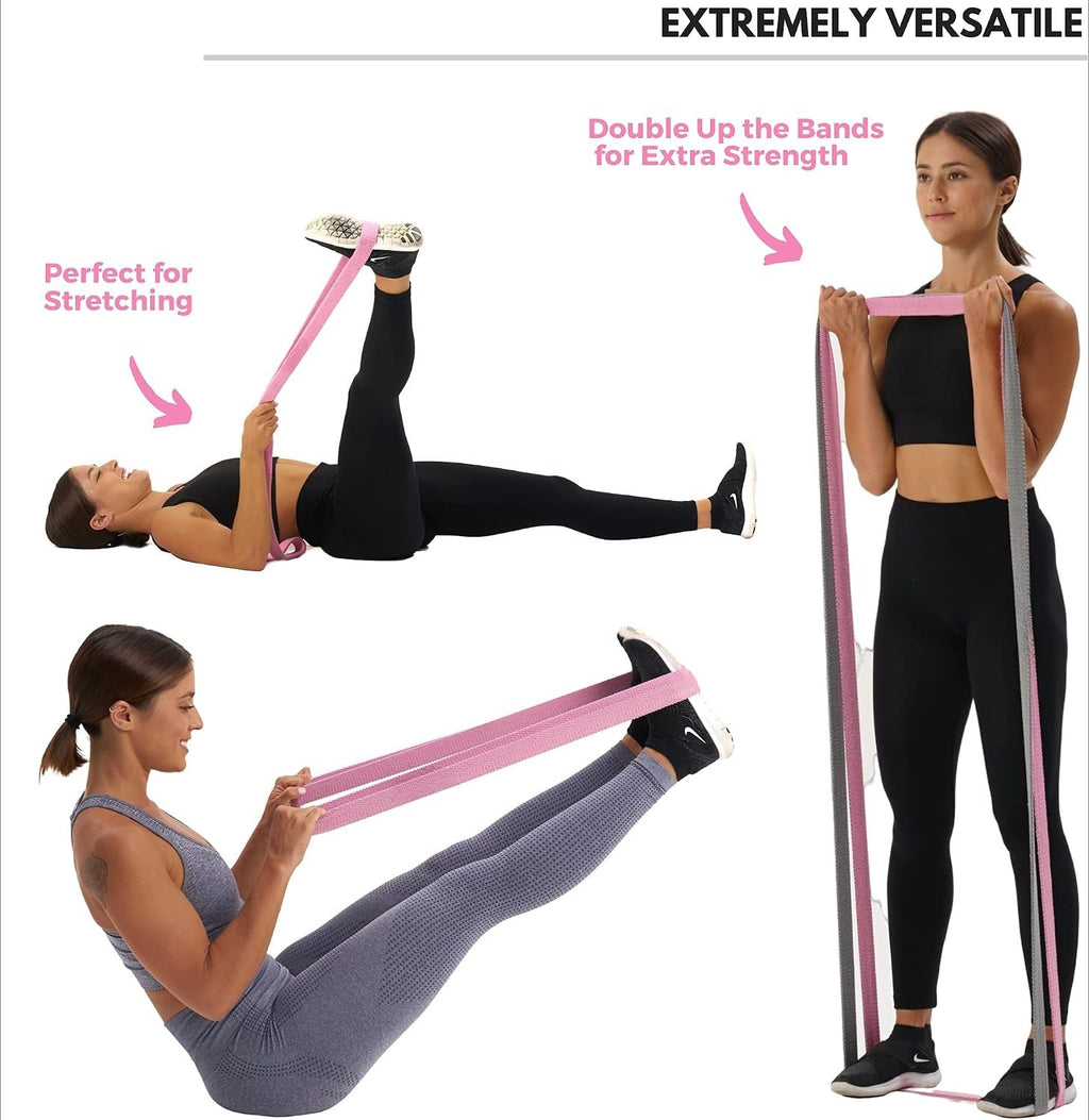 Fabric Long Workout Resistance Bands Set