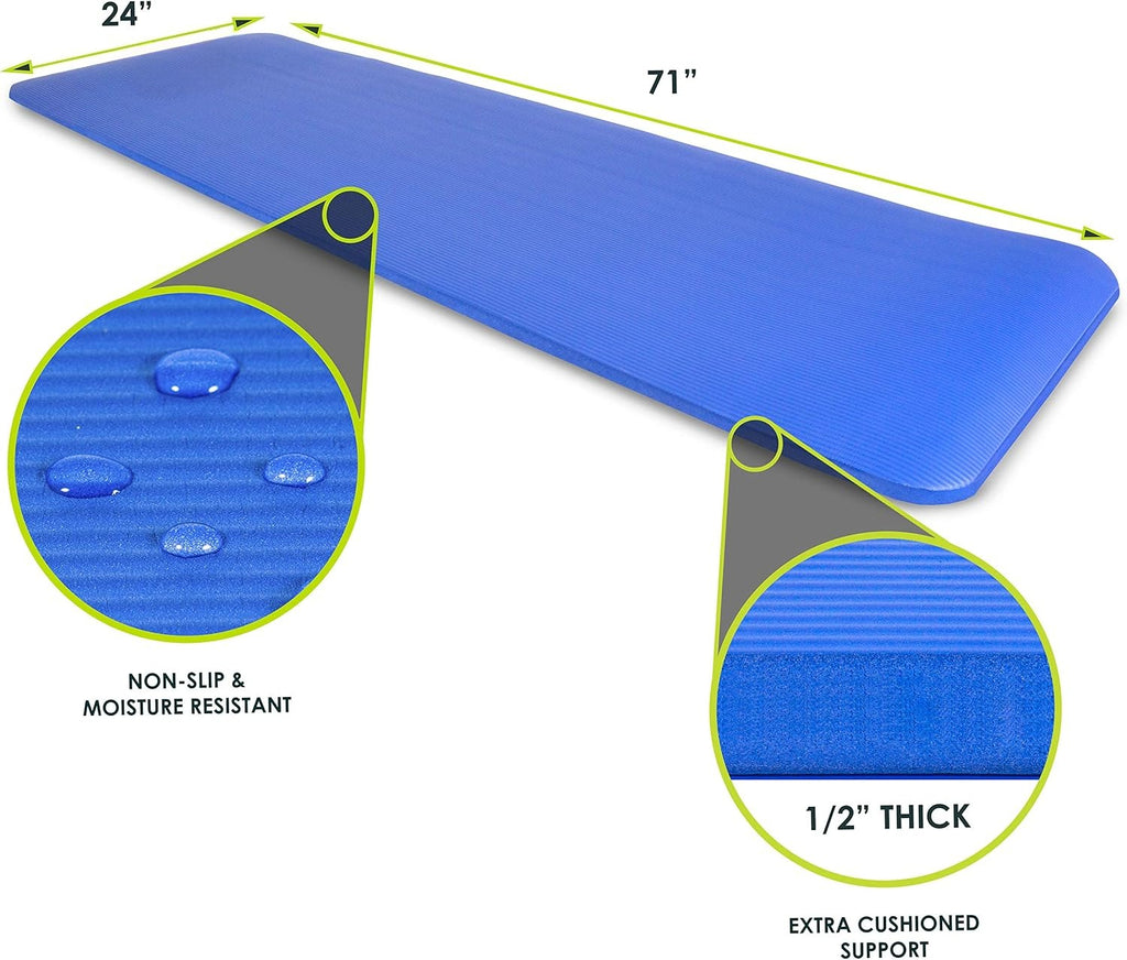 Extra Thick Yoga Mat with Carry Strap