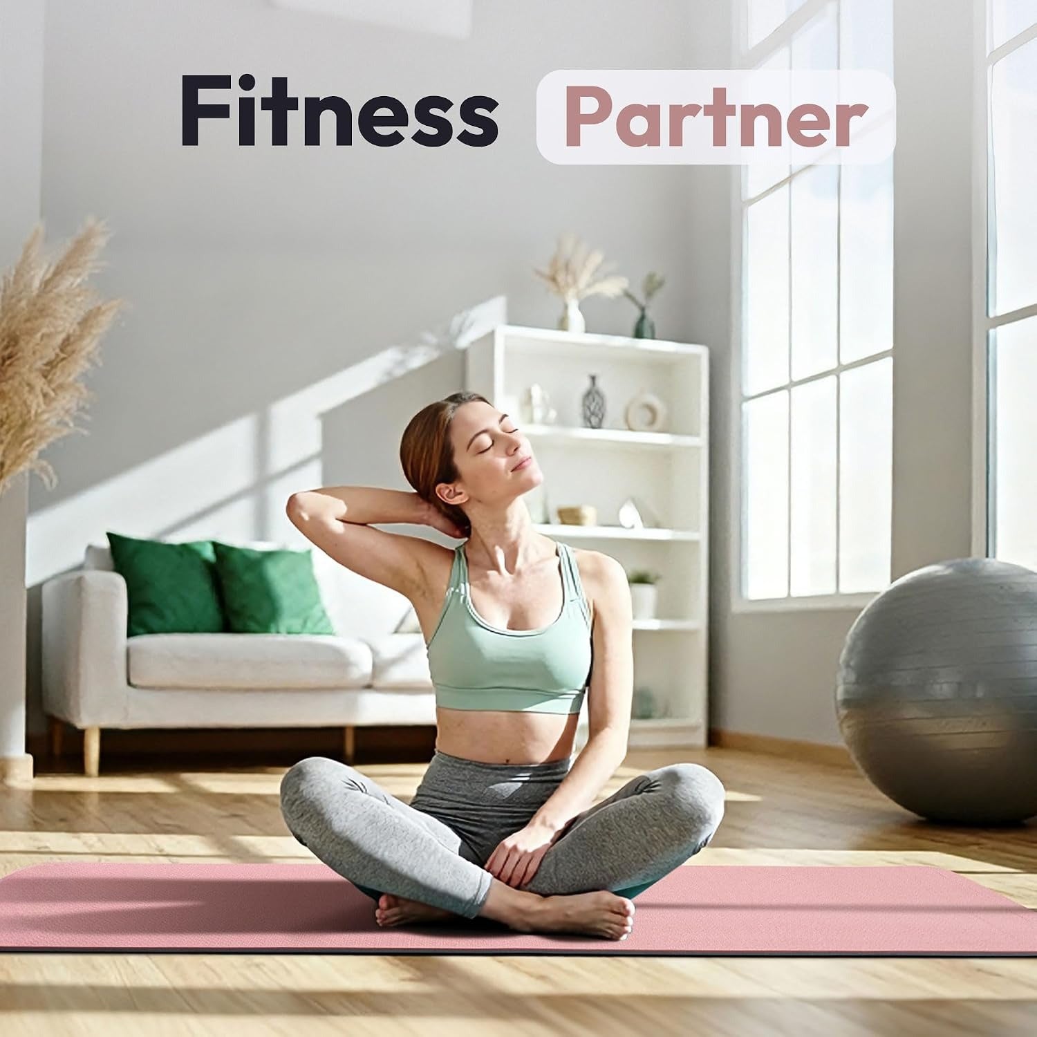 Non Slip Thick Yoga Mat with Carry Strap