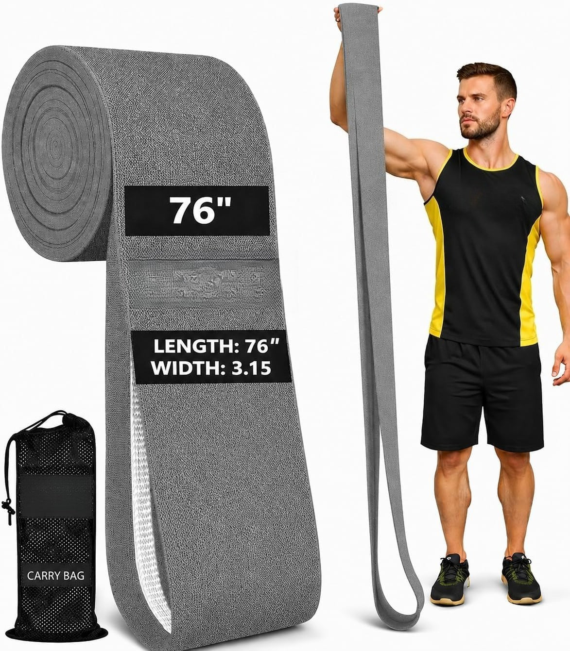 76" Wide Fabric Workout Resistance Band