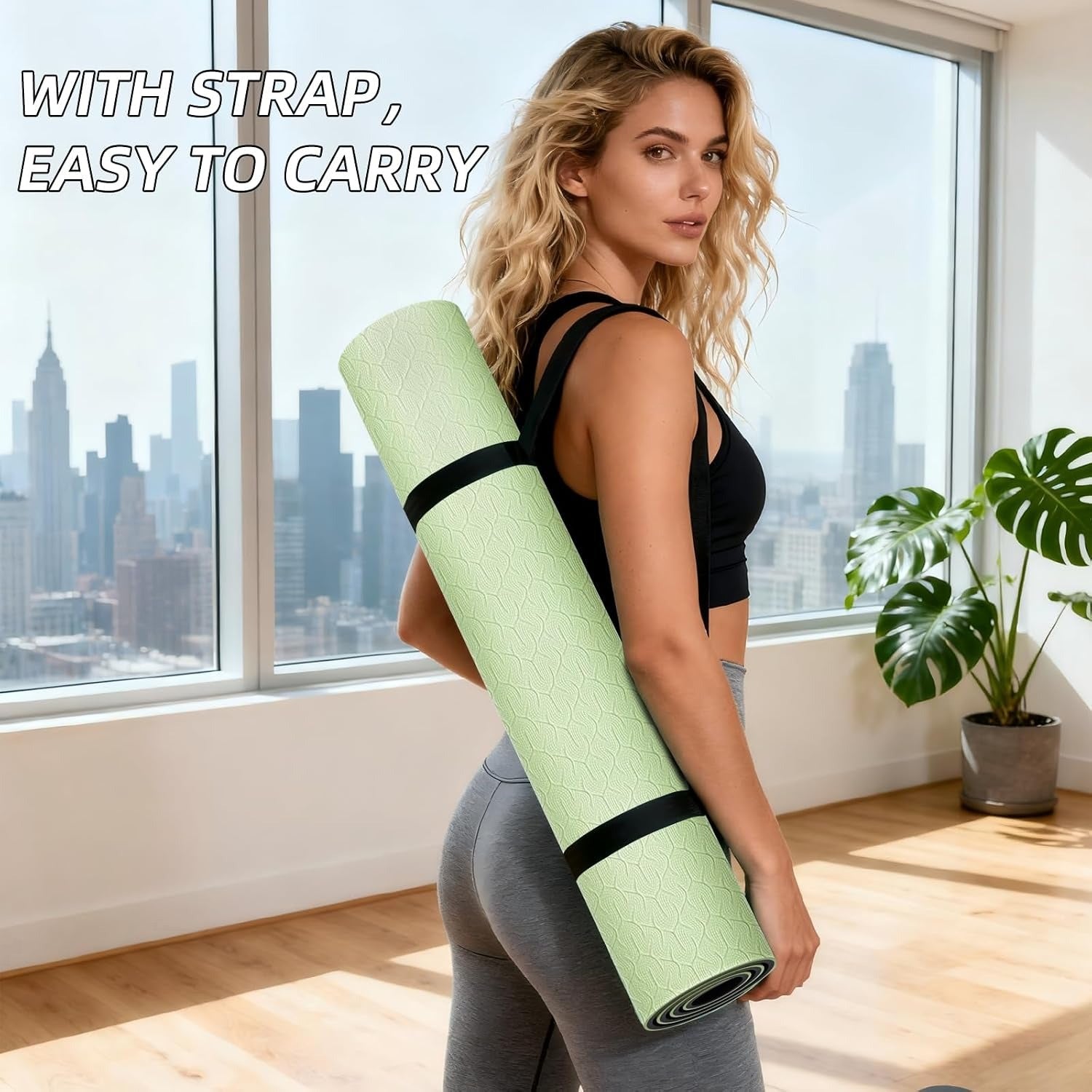 Long TPE Non Slip Extra Thick Yoga Mat