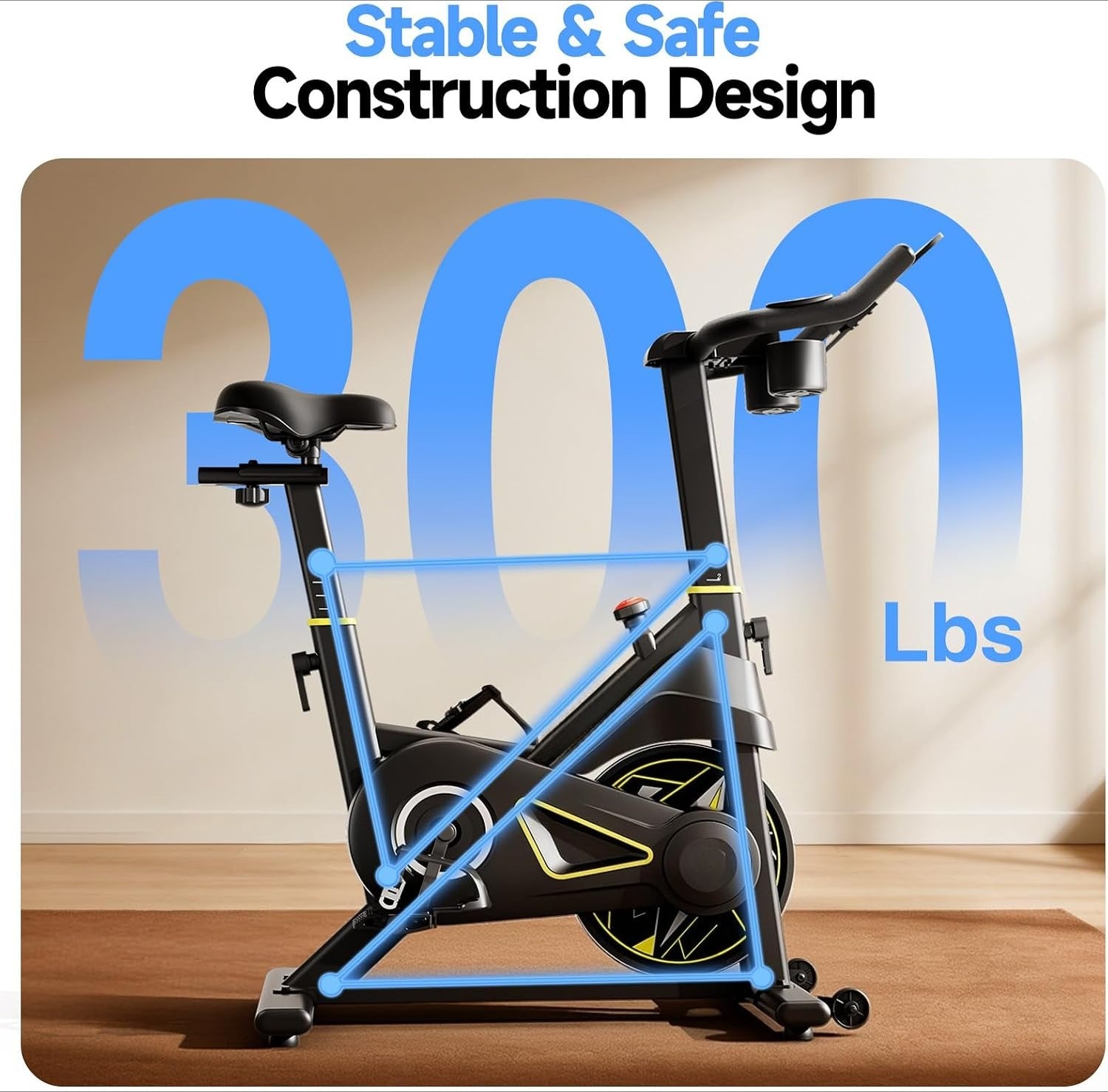 Magnetic Adjustable Exercise Bike 330LBS
