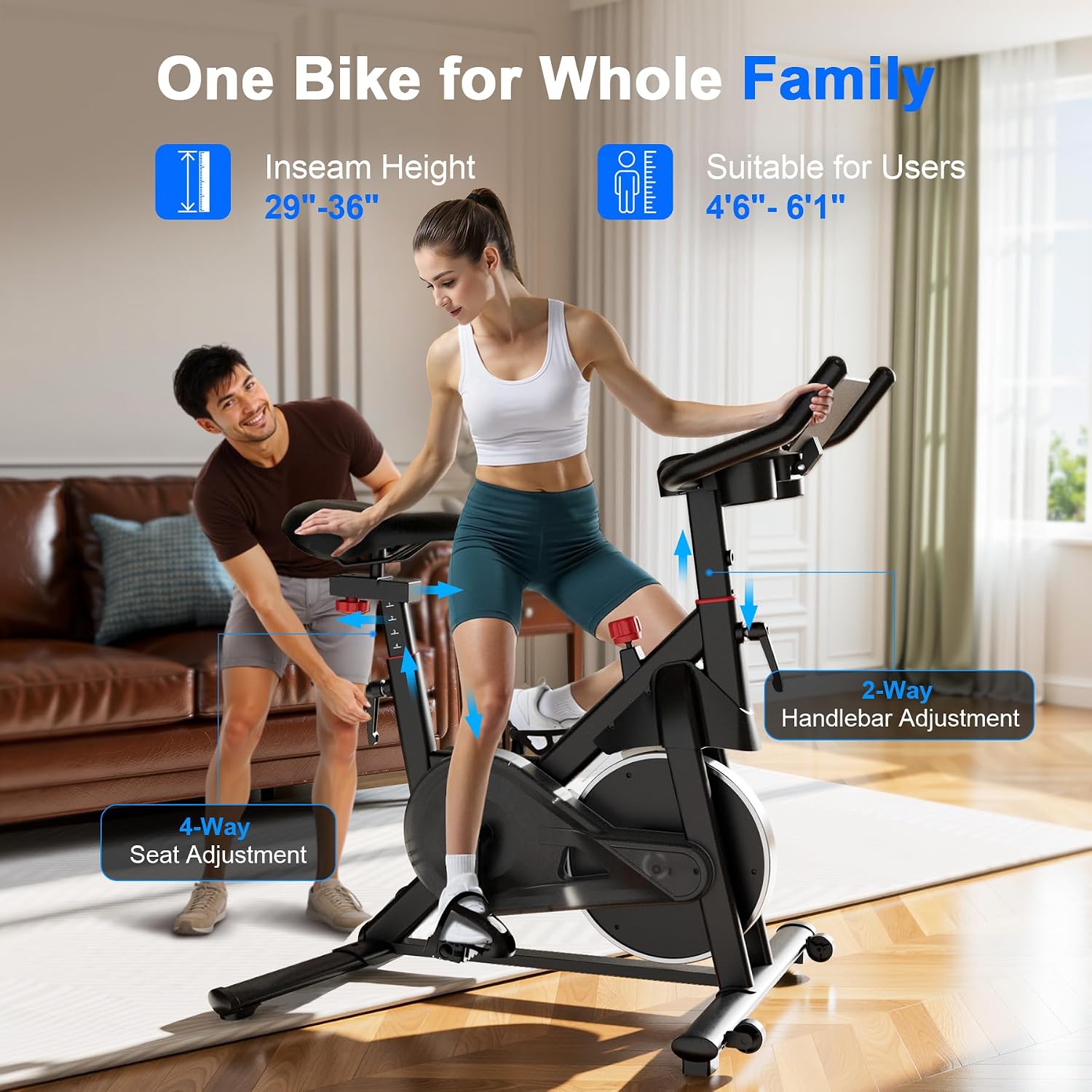Magnetic Indoor Cycling Stationary Bike 300LBS