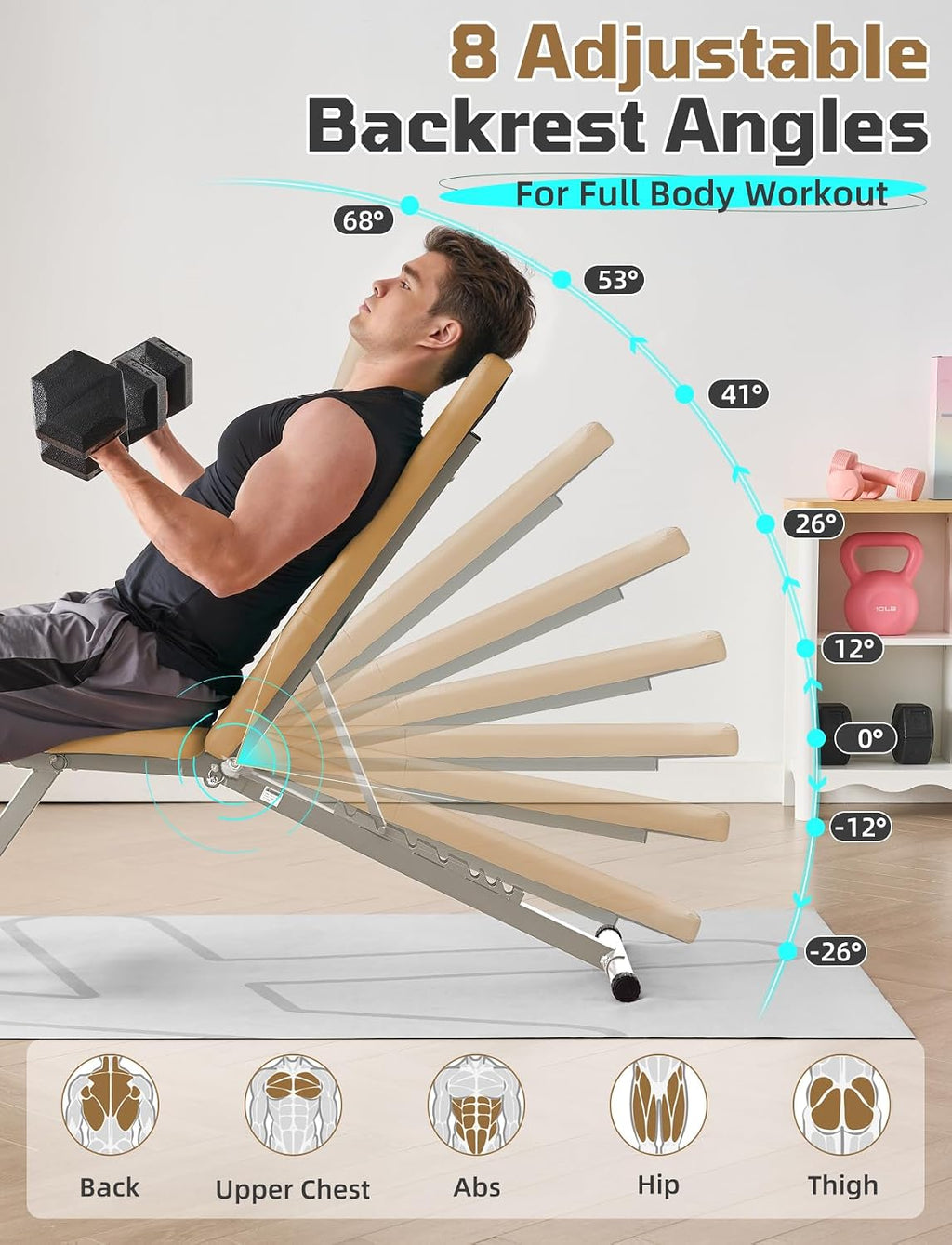 880LB Adjustable Foldable Weight Bench