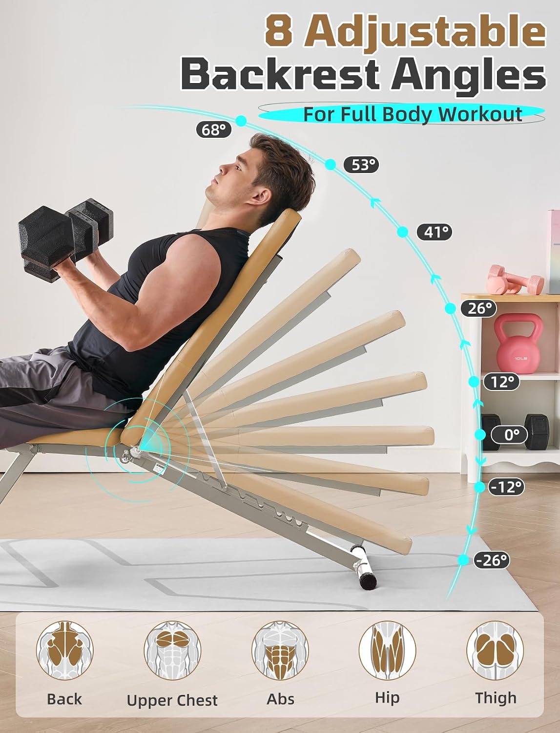 880LB Adjustable Foldable Weight Bench