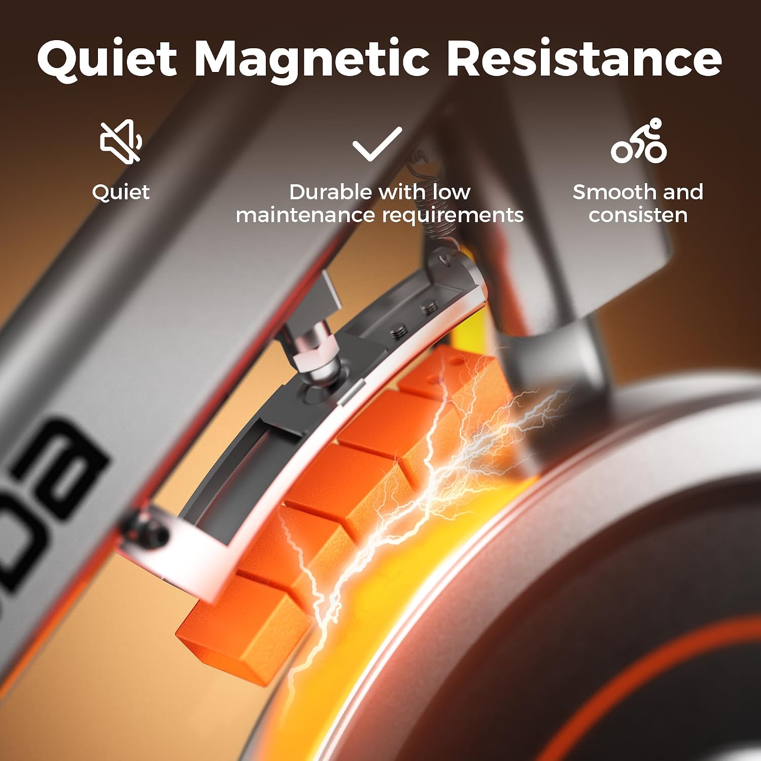 Magnetic Stationary Exercise Bike with App Support
