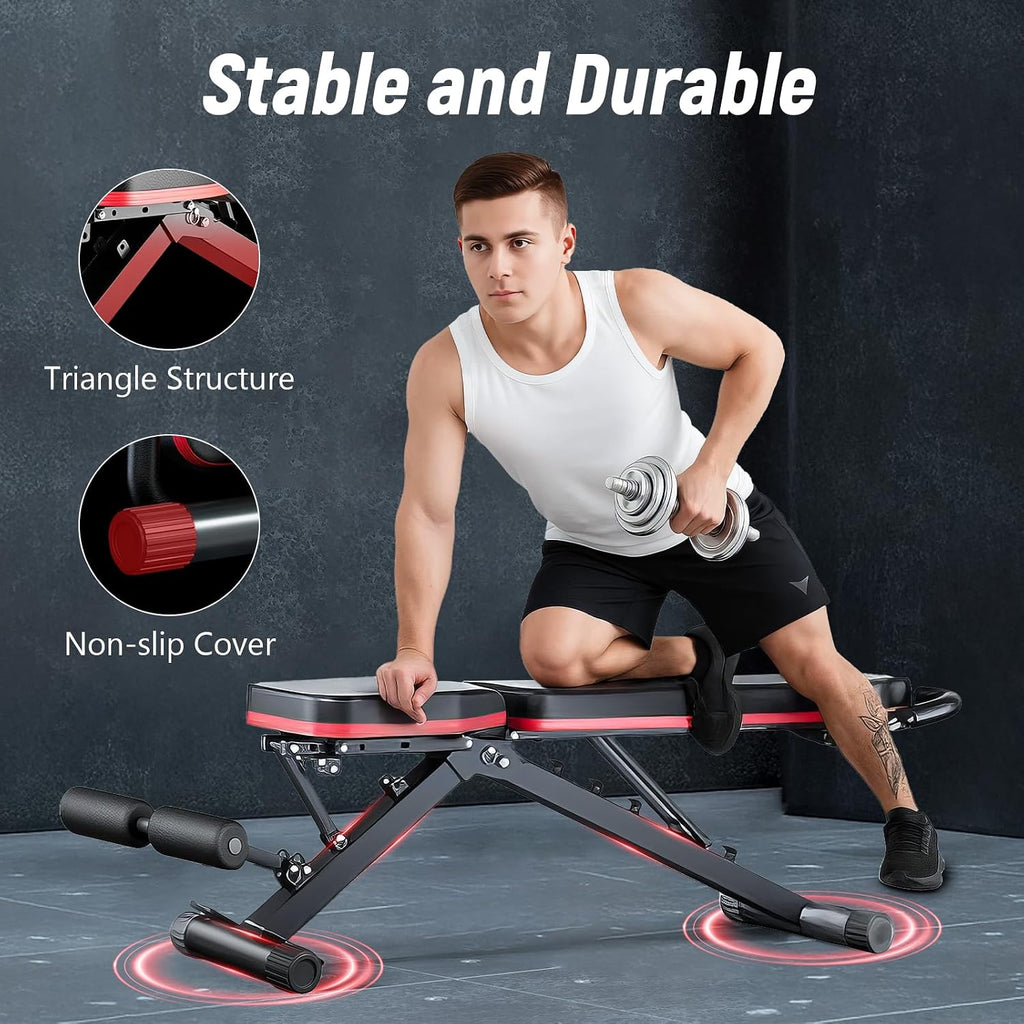 Adjustable Foldable Weight Bench with Leg Extension