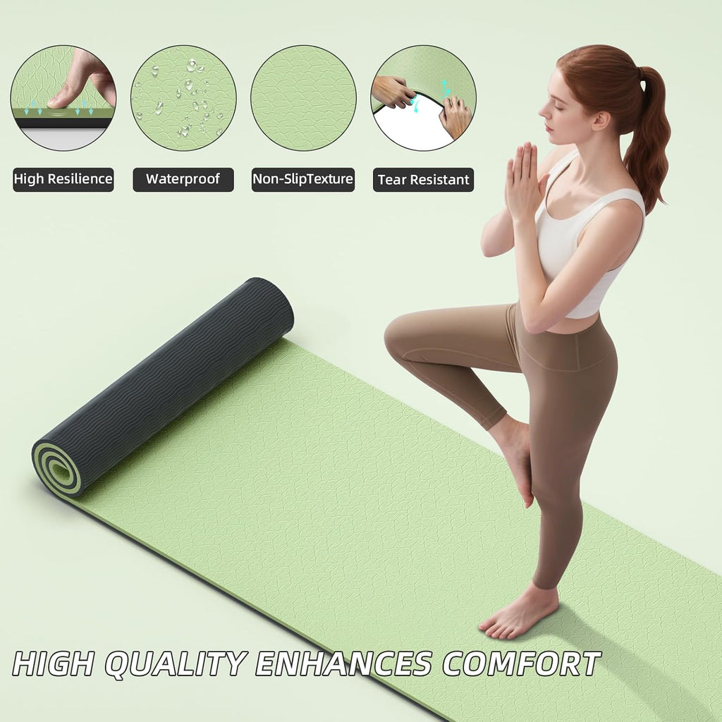 Long TPE Non Slip Extra Thick Yoga Mat