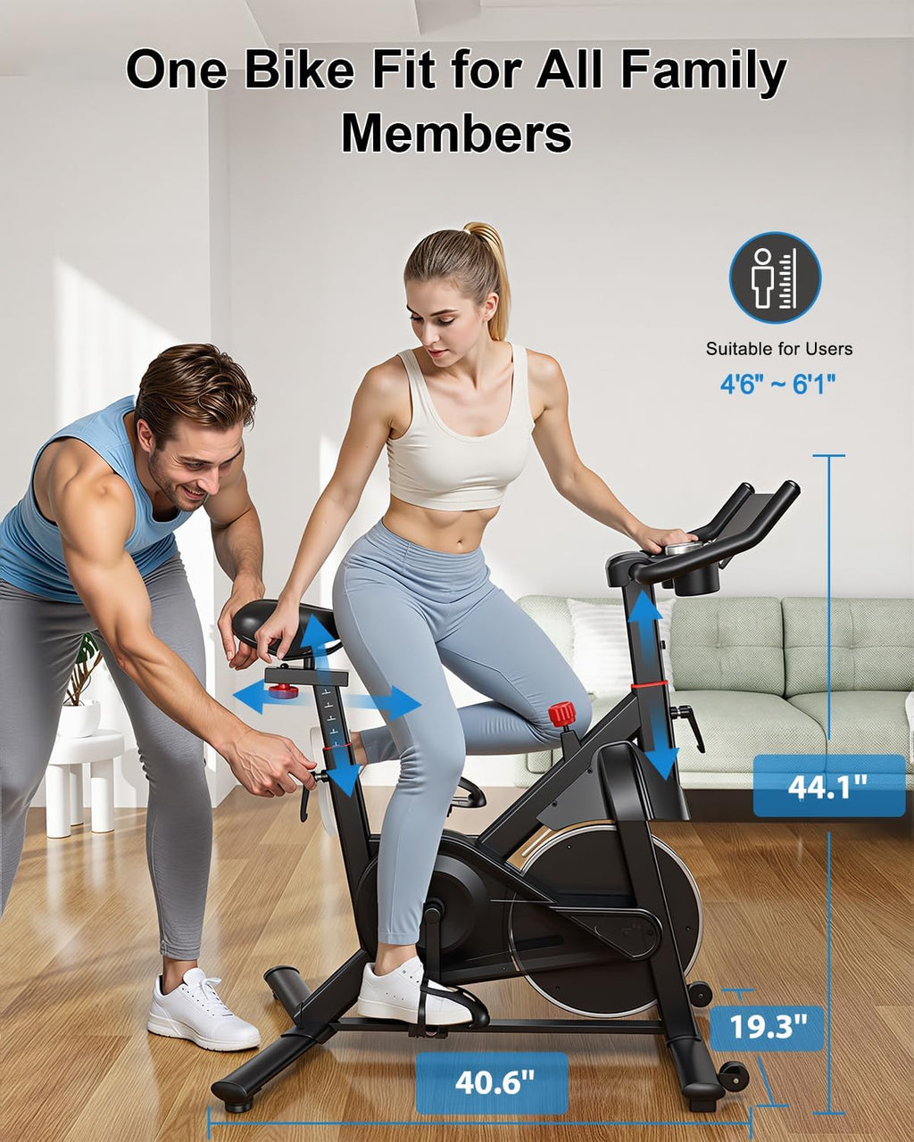 Magnetic Stationary Exercise Bike 300LBS