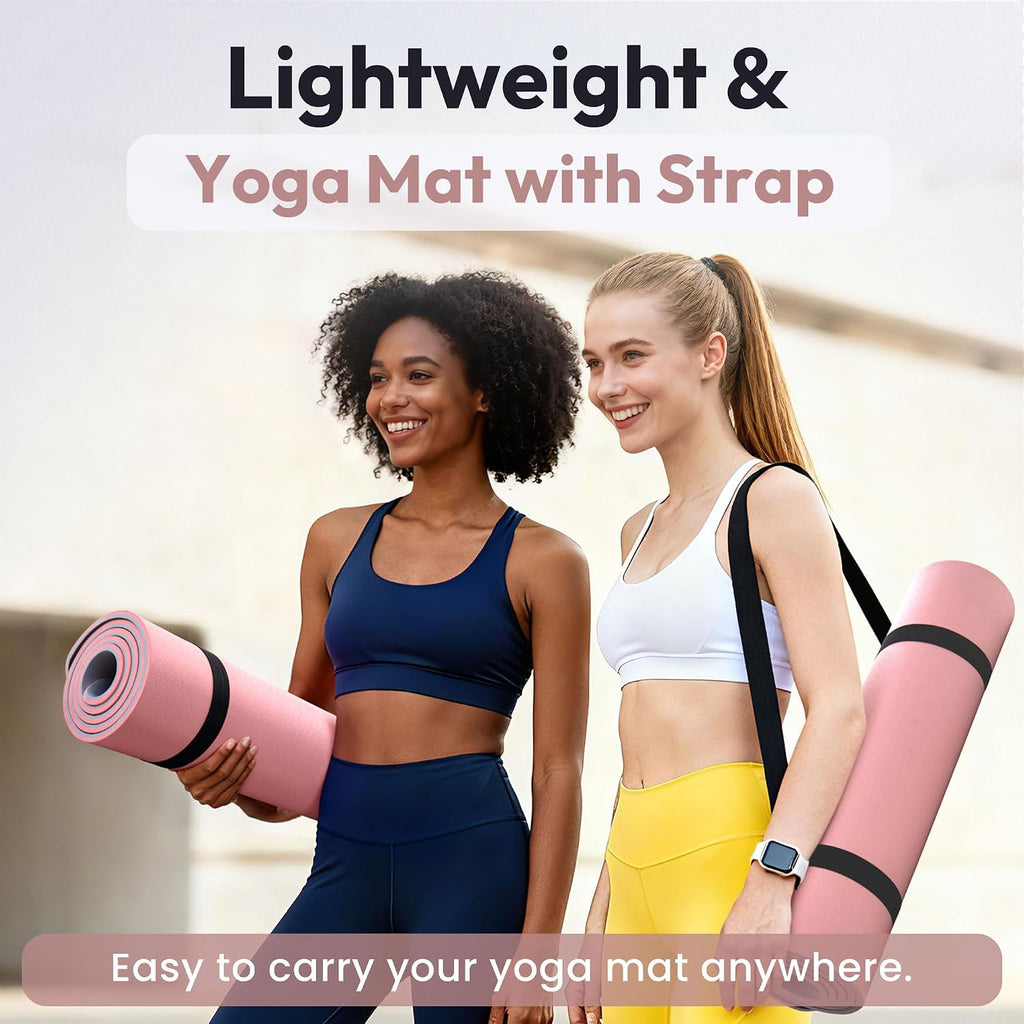 Non Slip Thick Yoga Mat with Carry Strap
