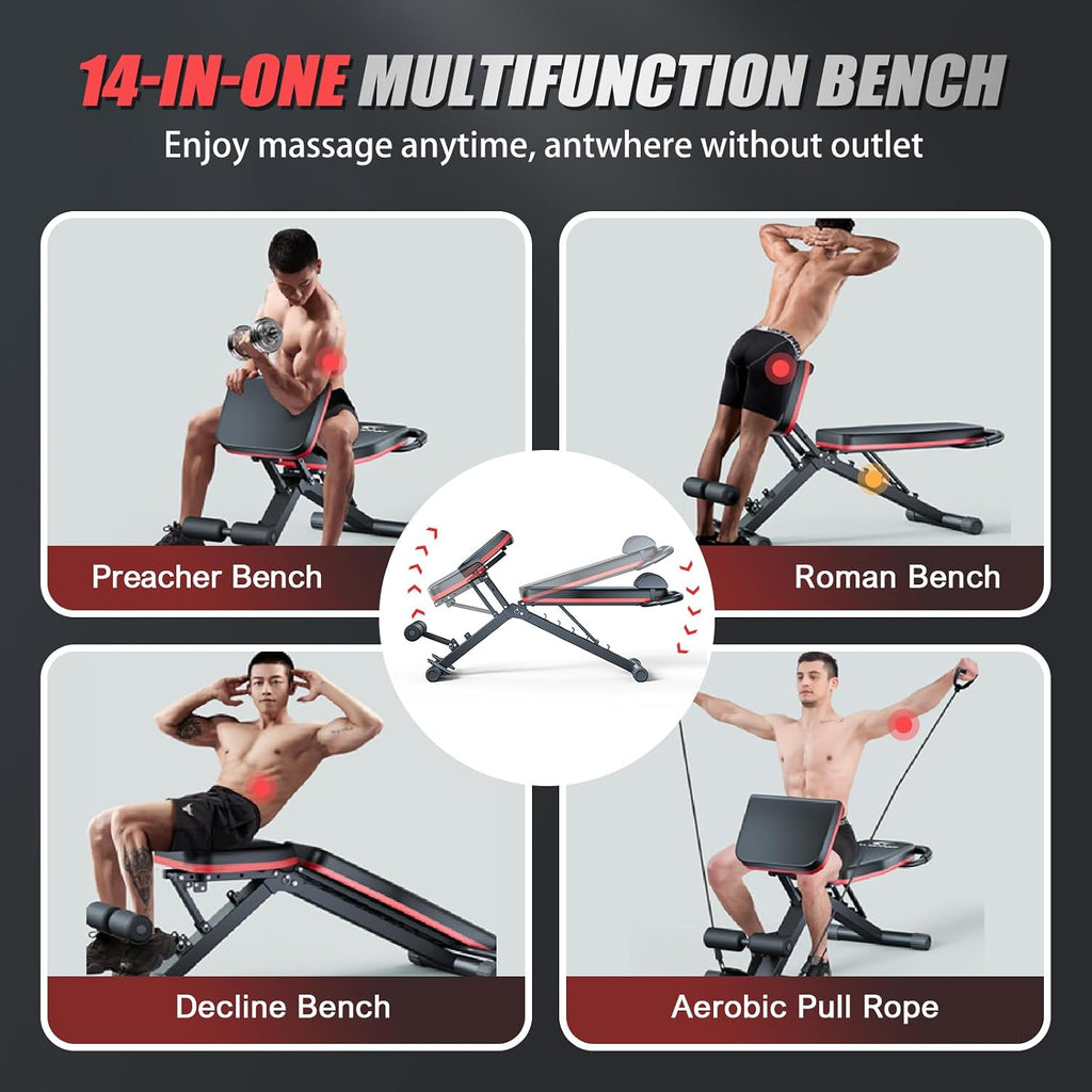 Adjustable Foldable Weight Bench with Leg Extension