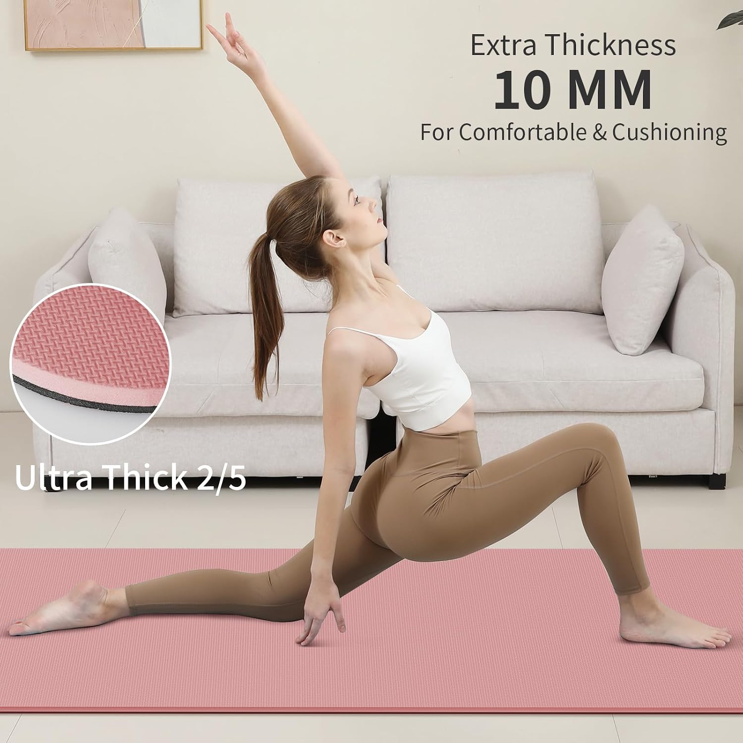 10mm Non Slip Extra Thick Yoga Mat