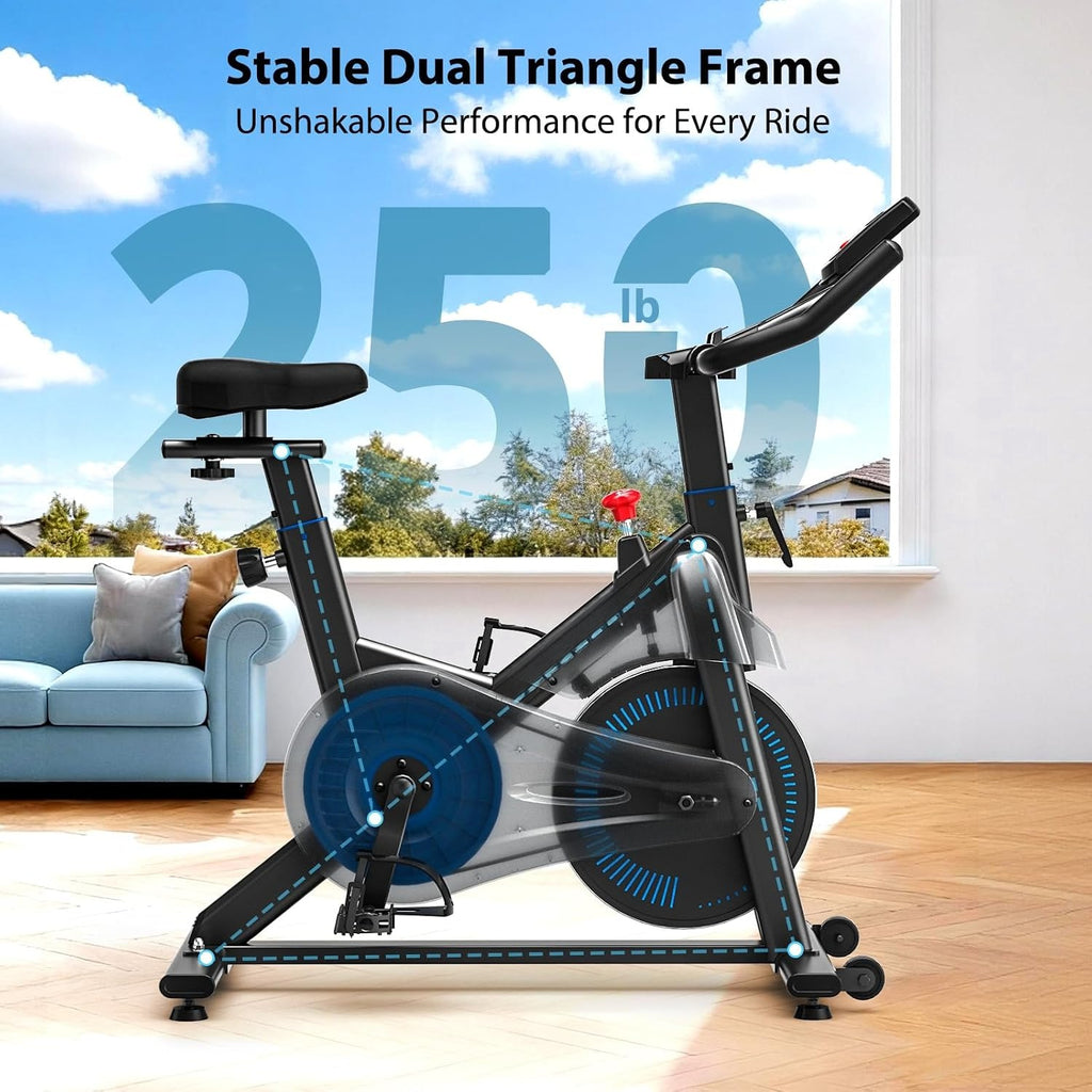 Magnetic Stationary Exercise Bike with App Sync