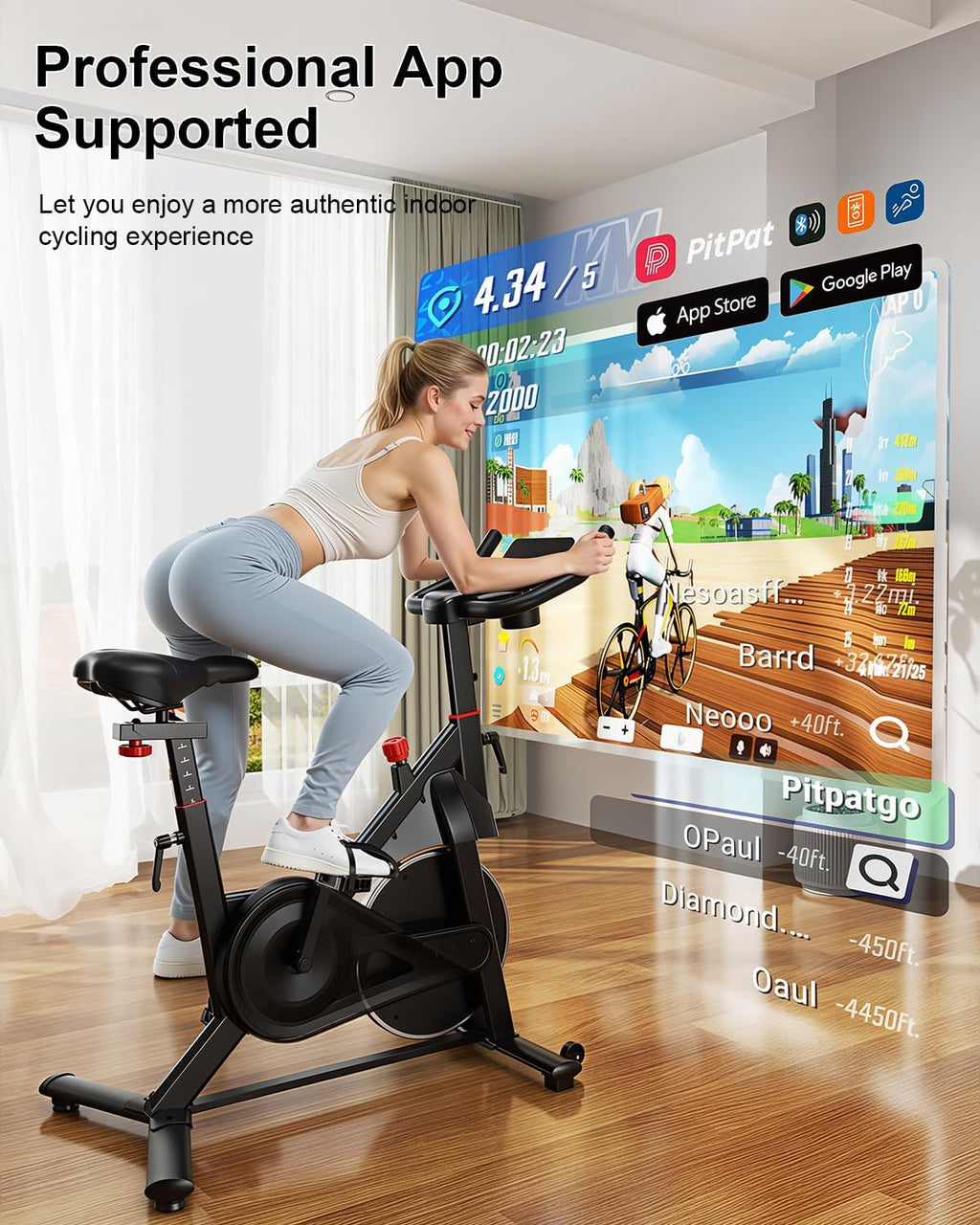 Magnetic Stationary Exercise Bike 300LBS