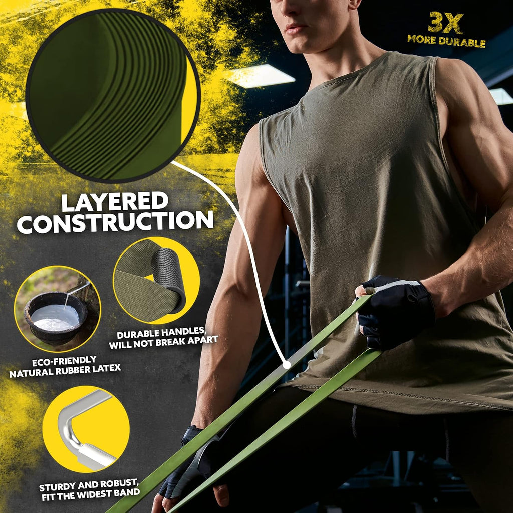 Latex Pull Up Assistance Resistance Bands Set