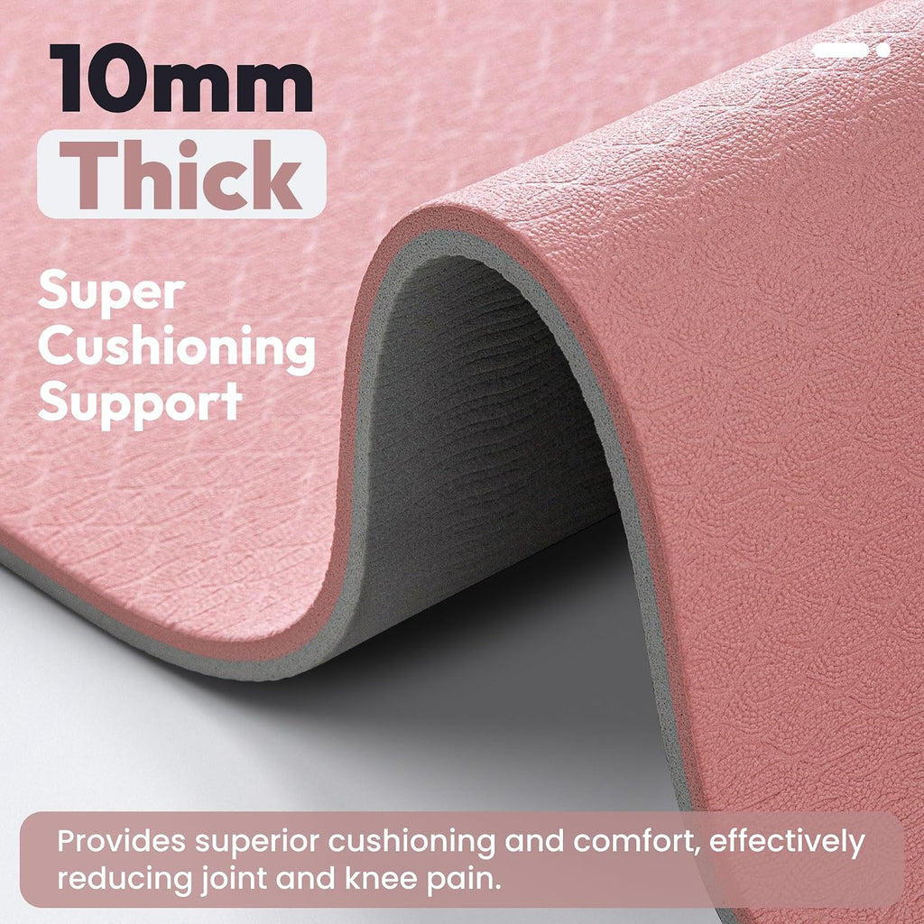 Non Slip Thick Yoga Mat with Carry Strap