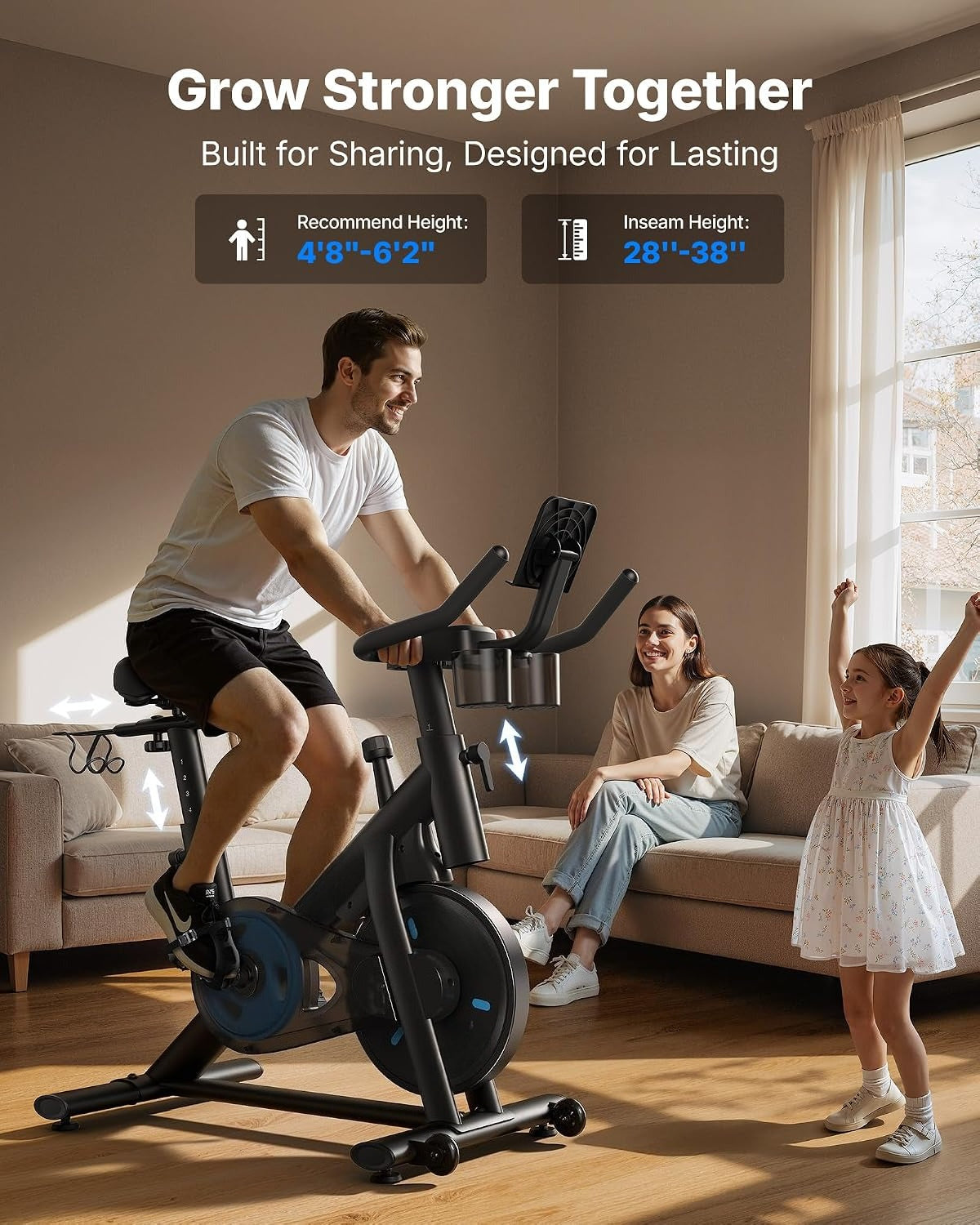 Magnetic Stationary Exercise Bike with App 300LBS