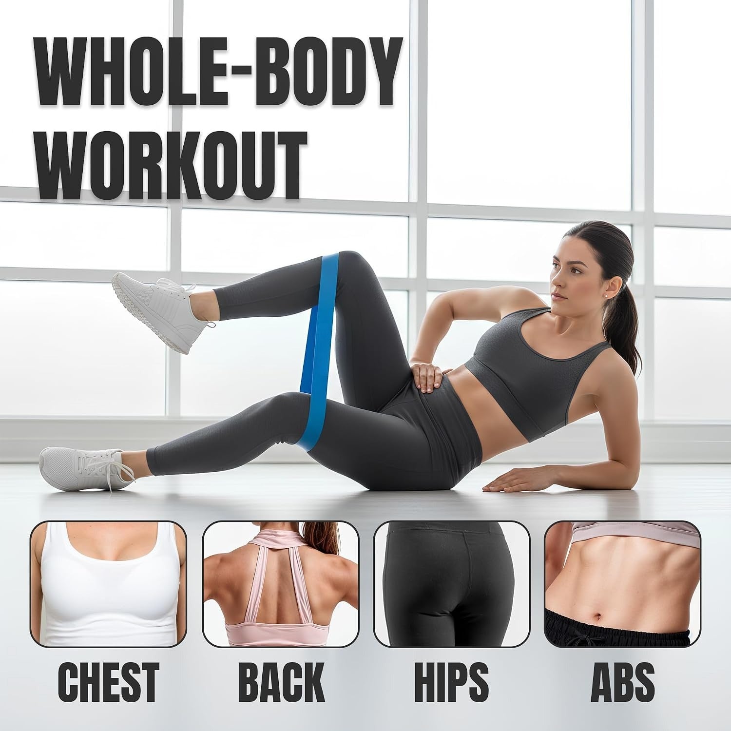 Fabric Non-Slip Workout Resistance Bands