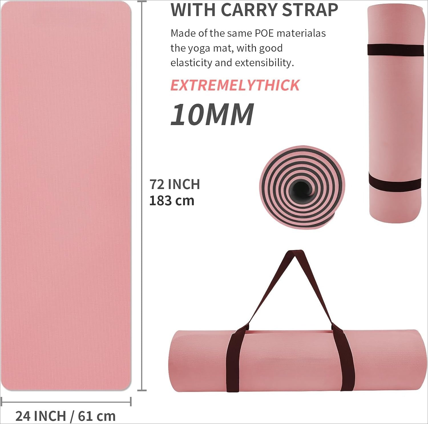 10mm Non Slip Extra Thick Yoga Mat