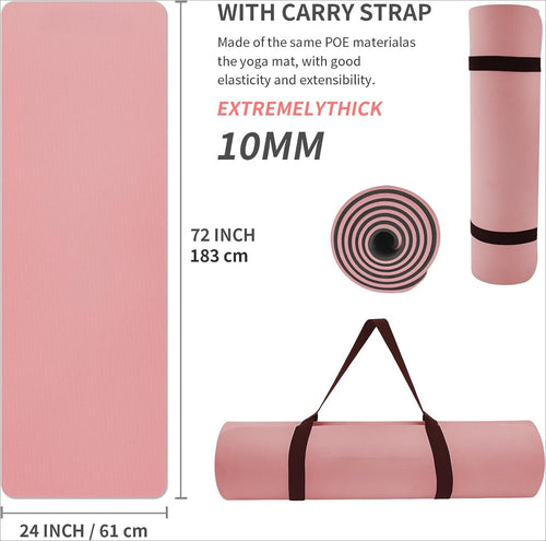 10mm Non Slip Extra Thick Yoga Mat
